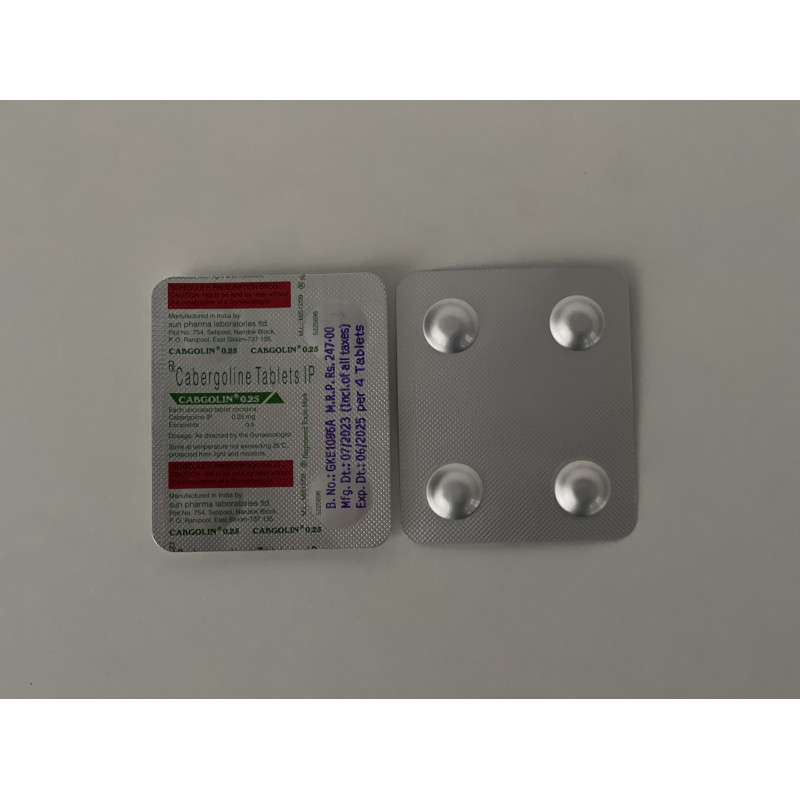 Каберголін CABGOLIN 4 таб 0,25 мг Sun Pharma 🇺🇦
