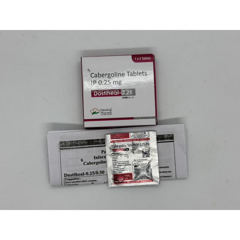 Каберголін Dostiheal 4 таб 0,25 мг Healing Pharma 🇺🇦
