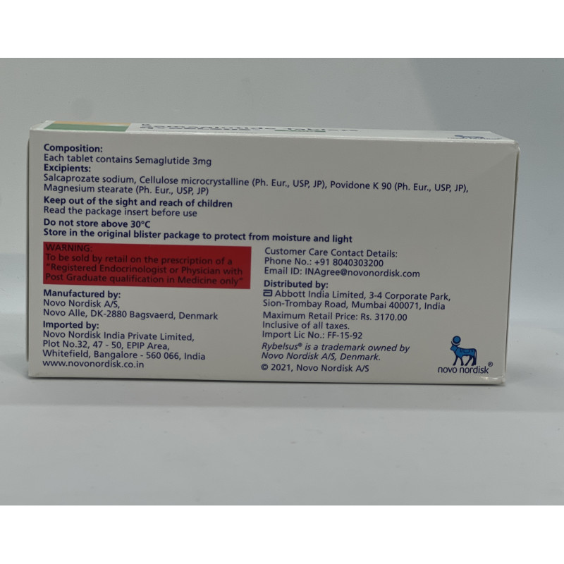 Семаглютід Rybelsus (Рібелсус) 3 mg 10 tab 